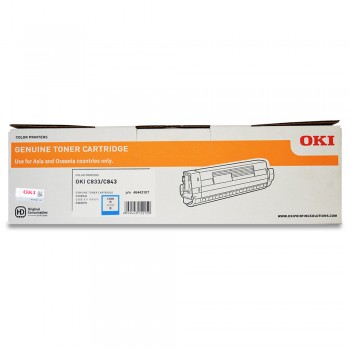 OKI C833 Toner cartridge 10k pages - Cyan (46443107)