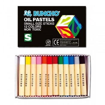 BUNCHO Oil Pastels Small Size Sticks - 12 colors  