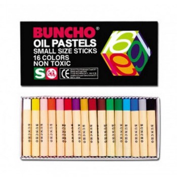 BUNCHO Oil Pastels Small Size Sticks - 16 colors 