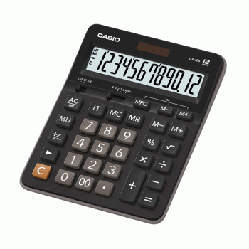 Casio Desktop Calculator - 12 Digits, Extra Large Display, Solar & Battery (GX-12B)