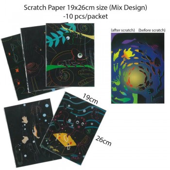 Scratch Paper 19x26cm size (Mix Design) - 10 pcs/packet 