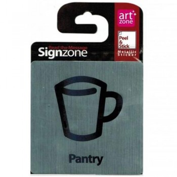 Signzone Peel & Stick Metallic Sticker - Pantry (Item No: R01-01PANTRY)
