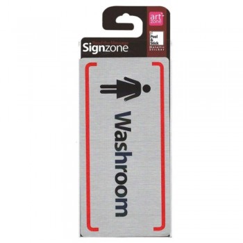 Signzone Peel & Stick Metallic Sticker - Washroom (Ladies) (Item No: R01-75)