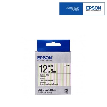 Epson LK-4EBY 12mm Black on Candy Strip