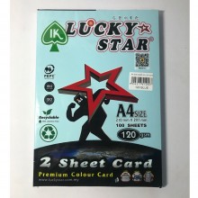 Lucky Star A4 2 Sheet Card 120gsm ( Card 120 ) - Blue