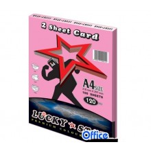 Lucky Star A4 2 Sheet Card 120gsm ( Card 170 ) - Pink