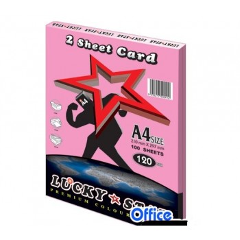 Lucky Star A4 2 Sheet Card 120gsm ( Card 140 ) - Rose