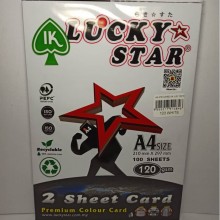 Lucky Star A4 2 Sheet Card 120gsm ( Card 123 ) - White