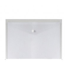 A4 Document Holder Wallet Button White