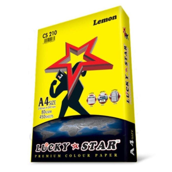 Lucky Star A4 Color Paper - ( CS 210) - Lemon