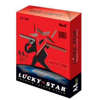 Lucky Star A4 Color Paper - ( CS 250) - Red