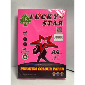 Lucky Star A4 Color Paper - ( CS 350) - Cyber Red