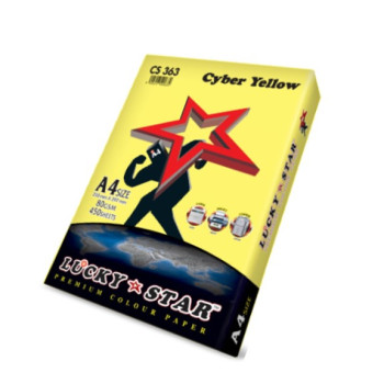 Lucky Star A4 Color Paper - ( CS 363) - Cyber Yellow