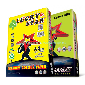 LUCKY STAR MIX COLOR PAPER - 80GSM 