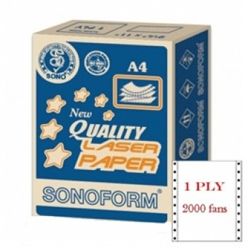 Sonoform 1ply NCR 9.5" x 11" Computer Form- 2000 Fans